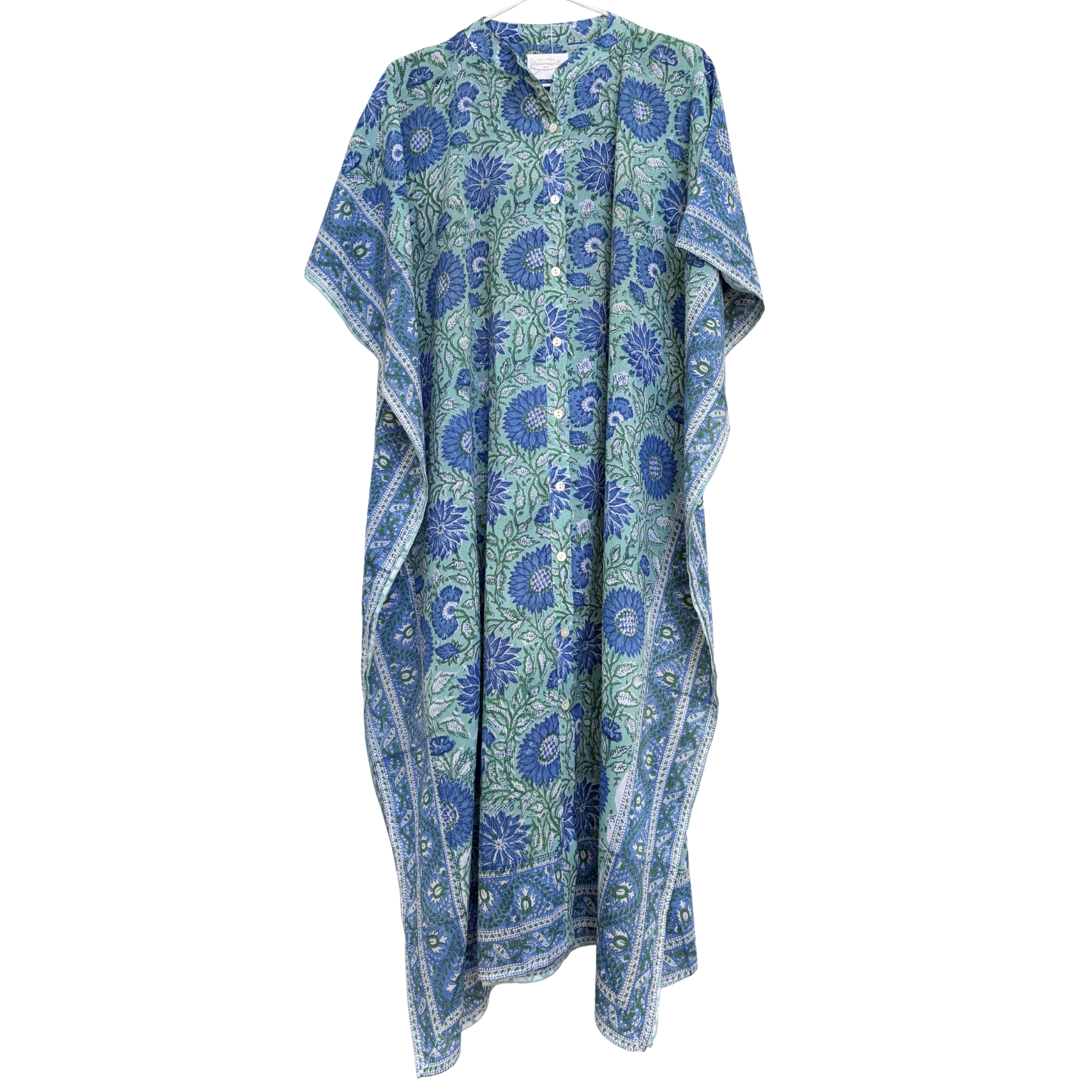 FLORA Beach kaftan - Azure