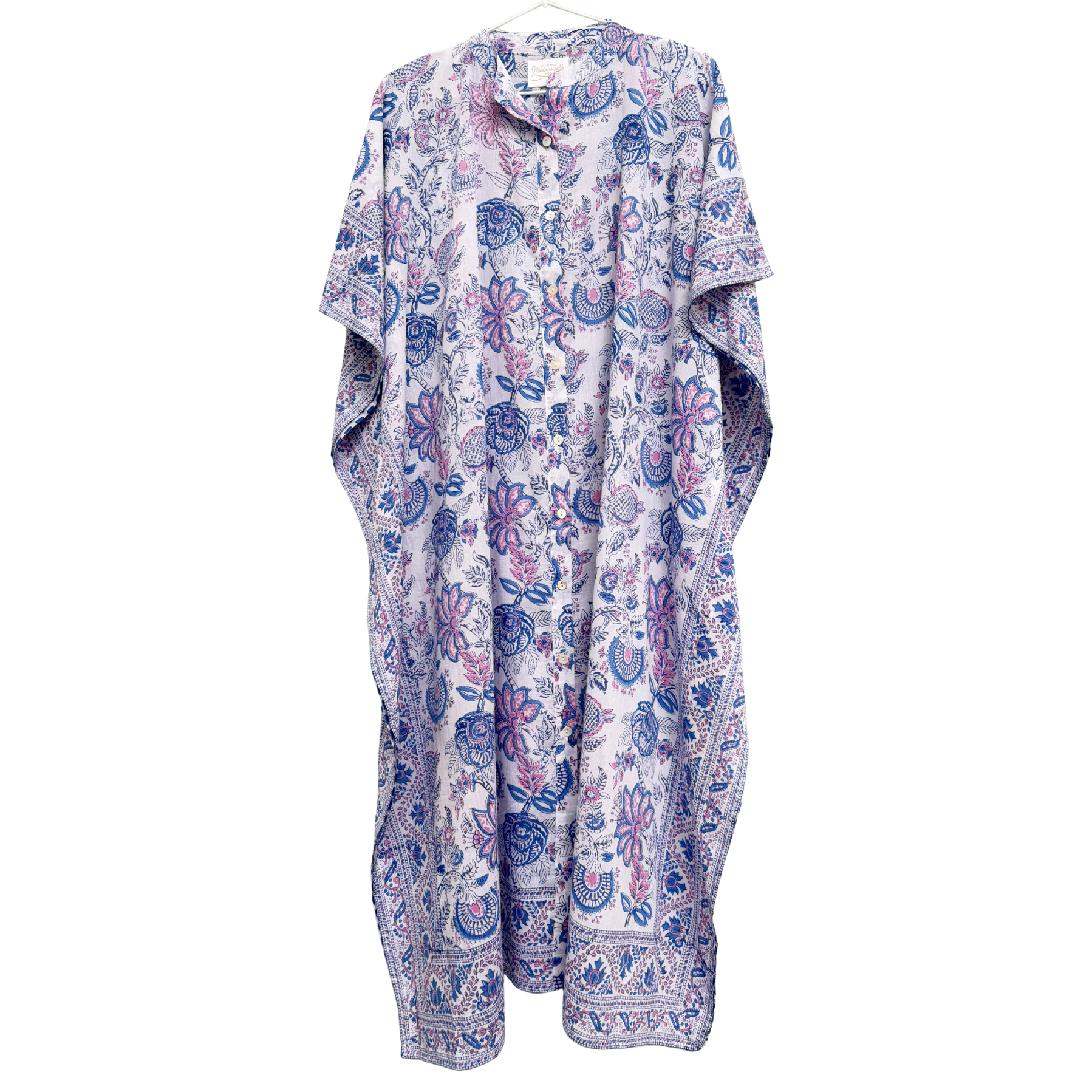 FLORA Beach kaftan - Blue