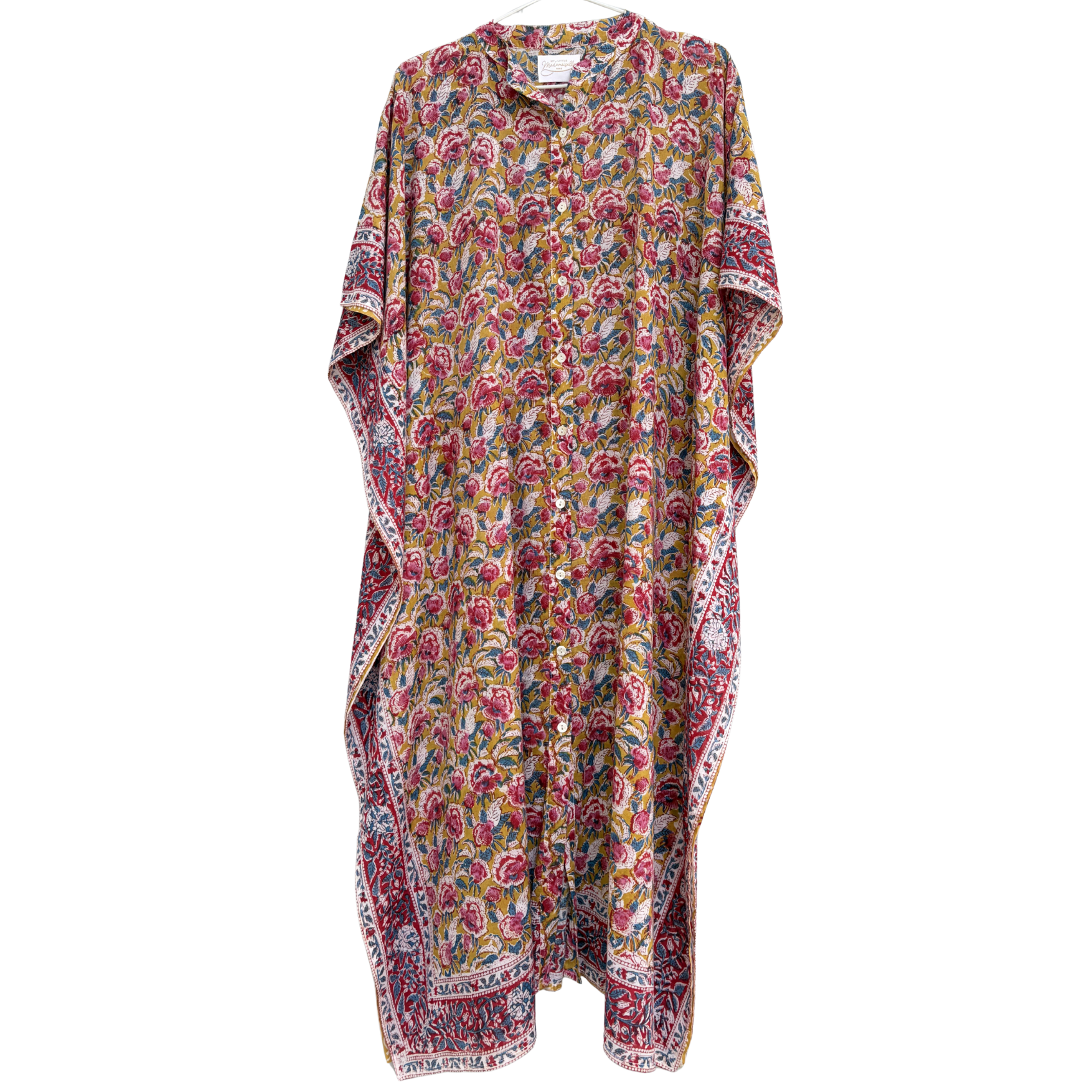 FLORA Beach kaftan - Yellow
